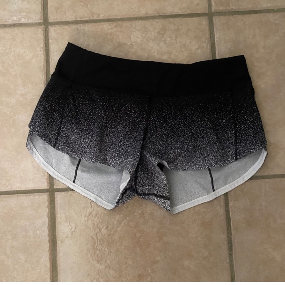 EUC Lululemon Speed Up Short Ombre Speckle Stop Print Speed Short